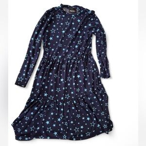 Blue star dress.